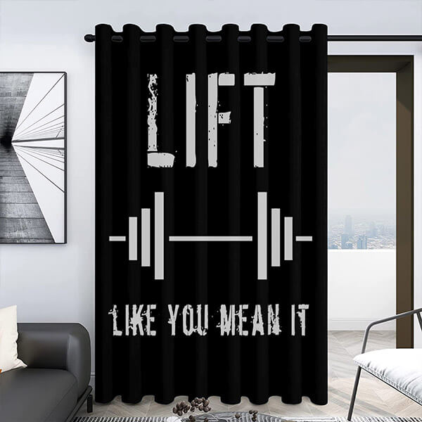 Buy Black Weightlifting Fitness Gym Design Customized Photo Printed