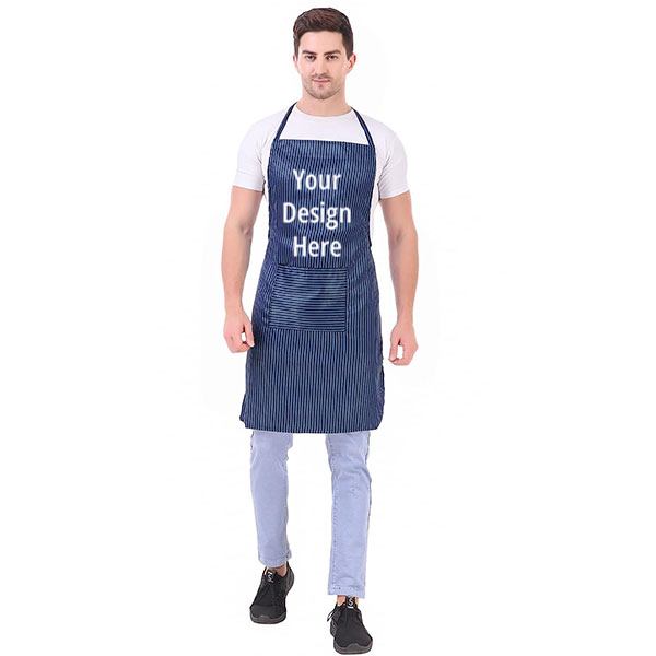 Blue Customized Men Women Hotel Cafe Restaurants Catering Cooking Kitchen Chef Apron